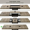 thumbnail image 5 of FOROUTIA Modern Extendable Dining Table for 6-10,Wooden Farmhouse Table for Kitchen & Dinner, 5 of 7