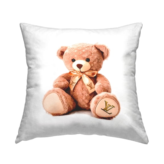 Stupell Industries Fashion Brand Bear Decorative Printed Throw Pillow, 18 x 18