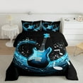 thumbnail image 2 of Manfei Dreamy Blue Guitar Bedding Comforter Set,Musical Instrument Twin Comforter Sets,Music Melody Bedding Set For Girls,Luxury Bedroom Decor Reversible,2 Pieces, 2 of 8