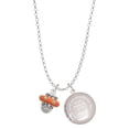 thumbnail image 1 of Delight Jewelry Silvertone Crystal Orange Spinner To the World You are a Mother Locket Necklace, 1 of 4