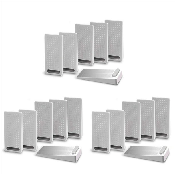 18 Piezas Cuña de la Puerta Goma, de Puerta,Soportes de Puerta Apilables y Antideslizantes de Carga Pesada, Ajustable y Agarre Fuerte en Baldosas,Cemento y Piso Laminado