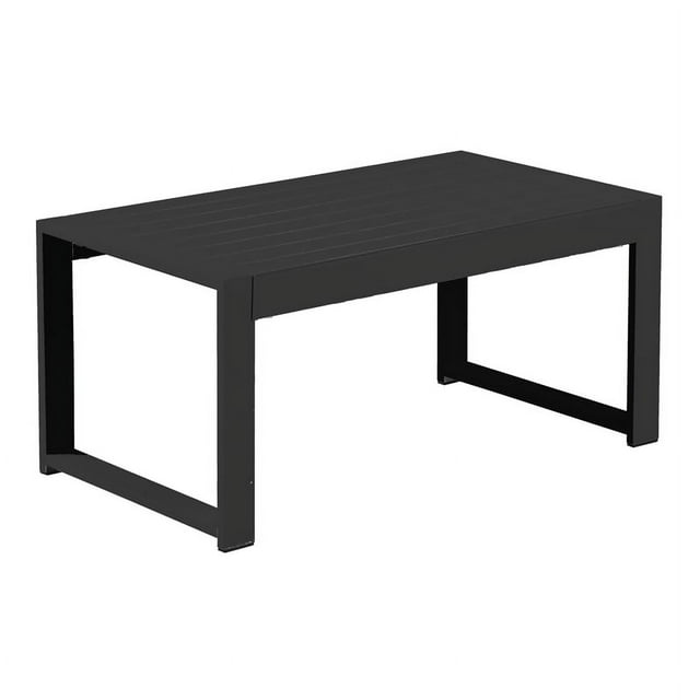 Pangea Home Karen Moderne Cadre en Aluminium Table Basse Extérieure en Noir