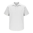thumbnail image 4 of Mgmyaa Mens Casual Polo Shirts Classic Short Sleeve Golf Shirt Fashion Button Waffle Tops, 4 of 5