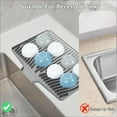 thumbnail image 4 of Silicone Dish Drying Mat for Kitchen Counter - Non-Slip, Heat Resistant with Built-in Drain, 18.9"x13.6", 4 of 8