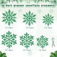 thumbnail image 2 of Vorkoi 36pcs Christmas Light Pink Snowflake Ornaments Plastic Glitter Snow Flakes Ornaments for Winter Christmas Tree Decorations Size Varies Craft Snowflakes, 2 of 6
