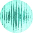 thumbnail image 1 of Ahgly Company Indoor Round Solid Turquoise Blue Modern Area Rugs, 8' Round, 1 of 4