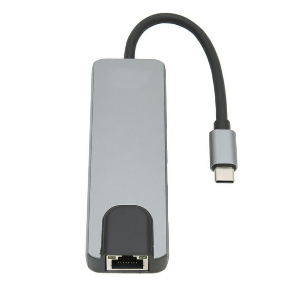 USB Hub For Laptop, USB C HUB Gray 5Gbps Transfer PD Charging Port For Monitor For Projector For TV