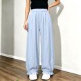 thumbnail image 5 of Rvasteizo Girls Ruffled Hem Pants Wide Leg High Waist Elastic Waist 5-15Y Kids Bottoms 9 Years, 5 of 5