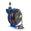 Coxreels Electric Cord Reel Single Industrial Receptacle - Model : EZ-PC A Dimensions: x x Length: 50' , Blue