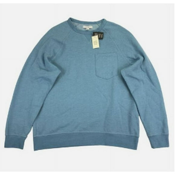 And Now This Men’s Solid Fleece Sweatshirt, Blue, Medium