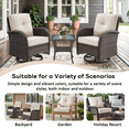 thumbnail image 6 of PUKNLY 5 pack Outdoor Chair Cushions, 24x24x6 in Patio Furniture Cushions, Waterproof & Fade Resistant High Back Deep Seat Cushions Replacement for Wicker Chairs, Loveseats, Sofas, Benches, Khaki, 6 of 7