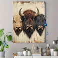 thumbnail image 4 of Qisvanset 12x16 Inch Vintage Bison Buffalo Canvas Wall Art, Western Prairie Rustic Art Decor for Cabin Farmhouse, 4 of 8