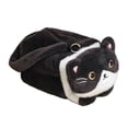 thumbnail image 1 of Porta pañuelos de coche de peluche de gato, suave, fácil de instalar, decorativo, bonita bandeja para pañuelos. Negro, 1 of 9