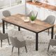 thumbnail image 1 of Yeshouse mesa de comedor rústica para 6-8 personas, rectangular y grande, con patas de metal resistentes, ideal para cocina, comedor u oficina, diseño moderno de mediados de siglo, 1 of 8