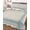 Blue, Sky Blue, Steel Blue, Azure, variant on Quilt King Size Bedding Set, Green Grid Lines Reversible Summer Quilt 3 Pieces, Minimalist Stripes Linen Texture Beige Lightweight Bedspreads Coverlets with 2 Pillow Shams for All Seasons