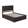 thumbnail image 5 of AFI Madison Queen Wood Platform Bed with Footboard & Storage Drawers, Espresso, 5 of 7