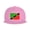 Pink, variant on Snapback Hat St Kitts And Nevis Large Flag Adjustable Flat Bill Brim Hat for Men Women Casual Wear Black