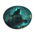 thumbnail image 2 of Round Bar Stool Seat Covers, Halloween Vintage Skull Black Cat Elastic Round Chair Cover Stool Seat Slipcover Bar Stool Cushions Round Pad for 12-14 inch, 2 of 7