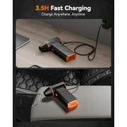 WolfBox Compressed Air Duster, 110000RPM Electric Air Duster, Rechargeable Cordless Mini Turbo Fan for Portable Laptop Keyboard Cleaner, Black
