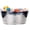 Silver, variant on Copper Galvanized Metal Pet Storage Basket 25-Quart for Blankets, Leashes and Dog Toys