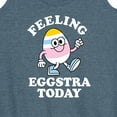 thumbnail image 3 of Instant Message - Feelin Eggstra - Women's Racerback Tank Top, 3 of 6