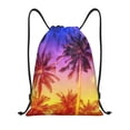 thumbnail image 1 of Saiise Palm Trees at Sunset Pattern Sports Drawstring Backpack - String Swim Gym Bag with Wet Proof Pocket for Women&Men-Small, 1 of 6