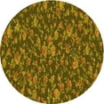 thumbnail image 1 of Ahgly Company Machine Washable Indoor Round Transitional Caramel Brown Area Rugs, 4' Round, 1 of 7