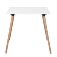 thumbnail image 3 of Homycasa 31.5 IN Dining Table Solid Wood Square Legs White, 3 of 7