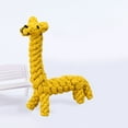 thumbnail image 5 of Interactive Cotton Rope Dog Toy Cute Rabbit Bear Giraffe Octopus Shape Dog Chew Toy Bite-resistant Pet Squeaky Toy-Giraffe, 5 of 7