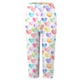 thumbnail image 5 of YDFCWXW Womens Cute Printed High Waisted Cropped Capri Leggings Tummy Control Knee Length Stretch Cropped Yoga Pants Pink, S, 5 of 5