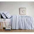 thumbnail image 3 of Truly Soft Waffle Stripe White and Blue Polyester 3-Piece King Comforter Set, stripe themed, for Men and Women, OEKO-TEX Certified Confidence, 3 of 6