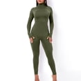 thumbnail image 2 of Womens Bodysuits Clearance Solid Sports Tight Bib Pants Coverall Workout Gym Lingerie Onepiece Leotard Sports Bras for Women Plus Size ,Green,M, 2 of 5