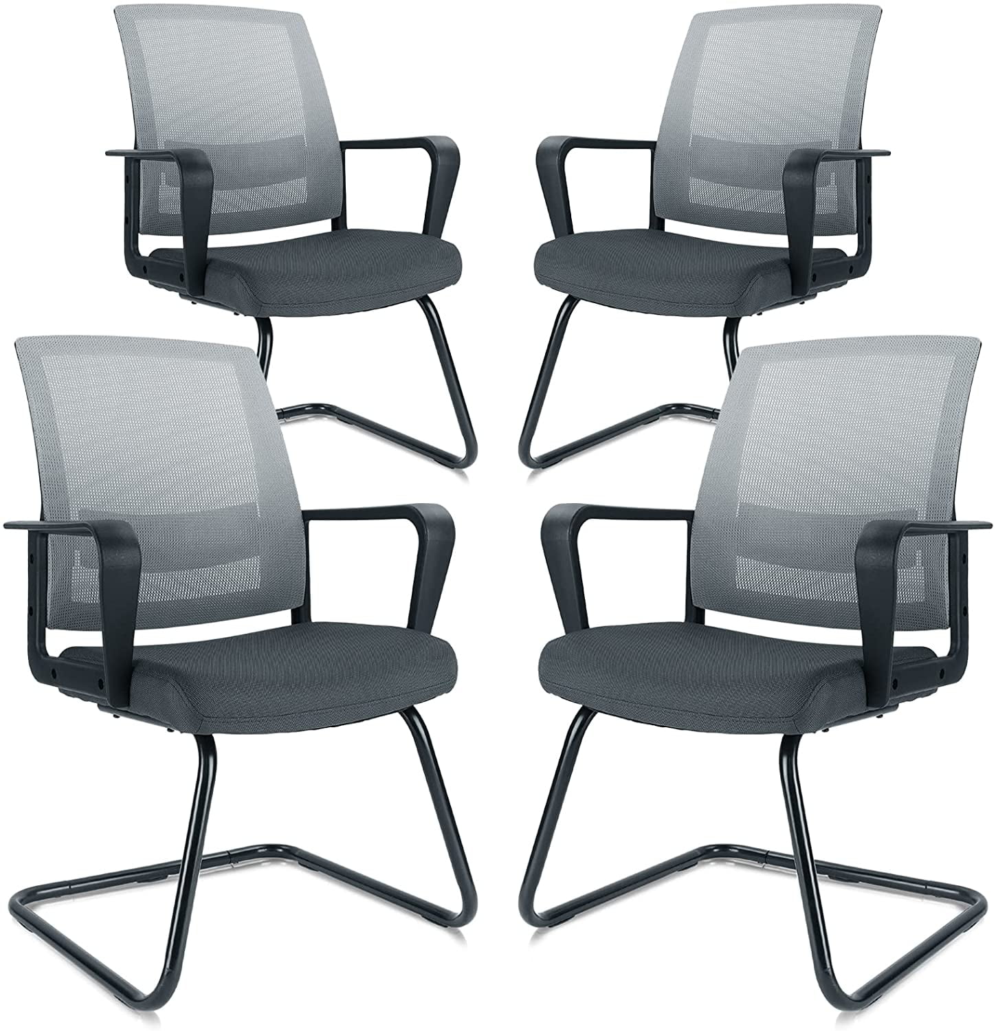 CLATINA Office Guest Chair with Lumbar Support and Mid Back Mesh Space Air Grid 