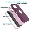 thumbnail image 3 of Njjex iPhone 12 Pro Max Cases, Sturdy Phone Case for iPhone 12 Pro Max 6.7", Full-Body Shockproof Protection Heavy Duty Armor Hard Plastic Rubber Rugged Bumper 3-in-1 Case Cover - Burgundy, 3 of 7