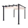 thumbnail image 1 of ALEKO PERGWT Aluminium Extérieur 9 x 9 Pi Canopée Treillis de Raisin Pergola, Blanc, 1 of 10