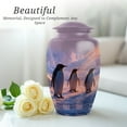 thumbnail image 5 of Penguins Funeral Cremation Urns For Ashes Women And Man, 1 Large & Small Keepsake Urn For Human Ashes For Mom Set 4, Crematory Urns For Adults Humans, Blue Urn For Male And Female, 10&3 Inch, 5 of 7