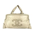 thumbnail image 1 of Pre-Owned CHANEL CC Coco Mark Logo Chain Mini Boston Bag Handbag Leather Men's... (Fair), 1 of 18