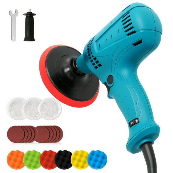 CATGOOD 600W Buffer Polisher, 6 inch Dual-Action Car Polisher with 600-4100 RPM, 6-Speed Adjustable, Car Buffers and Polishers Kit for Car Detailing, Polishing, Waxing