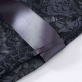 thumbnail image 4 of TANBOM Men's Floral Lace Short Sleeve Open Front Belted Kimono Sleepwear Robe, Dark Gray, 1-Pack, M, 4 of 6