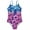 D, variant on KYAIGUO Kids Girls One Piece Swimwear Quick Dry Swimsuit Summer Beach Fashion Swimwear for Ages 4-12