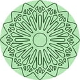thumbnail image 1 of Ahgly Company Indoor Round Patterned Mint Green Area Rugs, 8' Round, 1 of 6