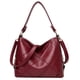 thumbnail image 1 of Bolsa de mujer de mensajero de cuero de PU suave de hombro (rojo vino) Tmvgtek Para Estrenar, 1 of 9