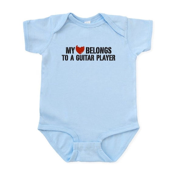 CafePress - My Heart Belongs To A Guitar Player Infant Bodysui - Baby Light Bodysuit, Size Newborn - 24 Months