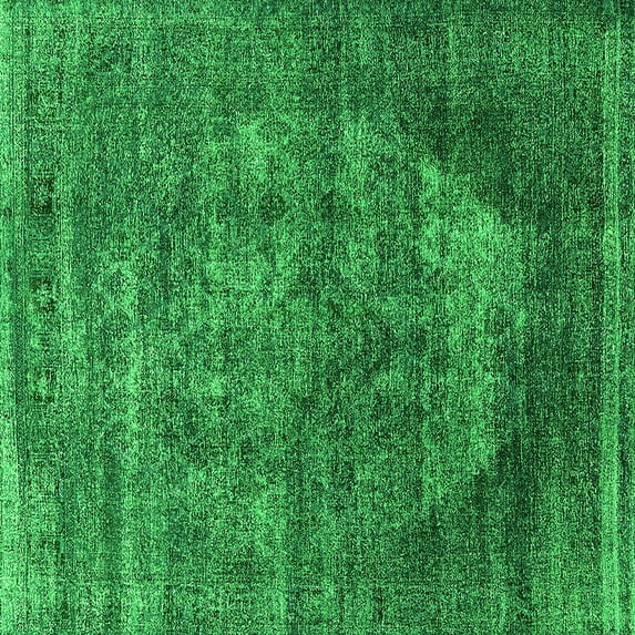 Ahgly Company Indoor Square Persian Green Bohemian Area Rugs, 3' Square