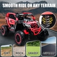thumbnail image 5 of Xuanlur 24V Ride on Toys for Big Kids, 2 Seater Electric Car w/Parents Remote Control, 4 Wheel Suspension, Max 8MPH, Slow Start, 2X200W Motors, Bluetooth, Music, LED, Ride on UTV for Ages 3-6, Red, 5 of 7