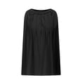 thumbnail image 4 of Linen Tank Tops for Women Cotton Gauze Crewneck Pleated Front Sleeveless Plus Size Summer Shirts Solid Color Loose, 4 of 6