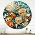 thumbnail image 1 of Designart "Beach Tidepool Euphony Pointillism II" Beach Oversized Wall Clock, 1 of 6