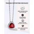 thumbnail image 3 of Bestyle January Birthstone Necklace for Women Garnet Pendant Necklace Solid 925 Sterling Silver Gifts for Valentines Mothers Day Birthday, 3 of 9