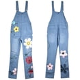thumbnail image 5 of Womens Loose Casual Rompers Pants Overalls Bib Hole Demin Jeans Denim Straps Trousers Women's Jumpsuit, 5 of 5