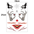 thumbnail image 2 of Tatuajes de cara, cuello, manos y brazos de Halloween para adultos, tatuaje facial para suministros de recuerdo de fiesta de Halloween, 2 of 5